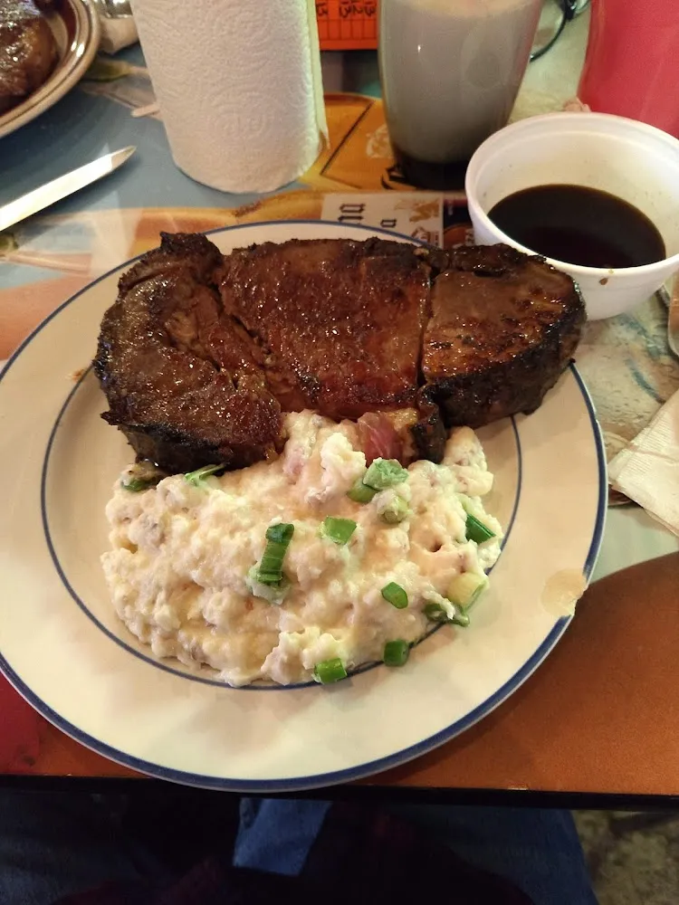 Prime Rib with Garlic Parmesan Potatoes